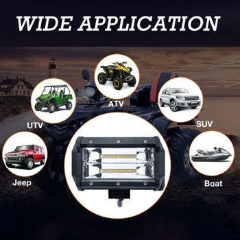 

Pod LED Work Light Driving Tractor 4WD White IP68 Waterproof 7000K Adjustable