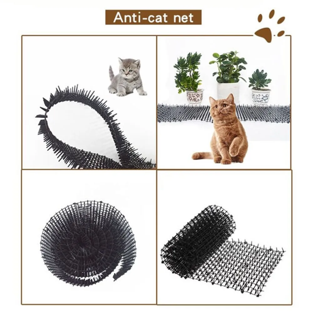 Садовые коврики для кошек против котов, отпугивающий коврик для собак, полоски для колючек, защищают кошек от безопасности, пластиковые колючки, сети для домашних животных от поставщиков