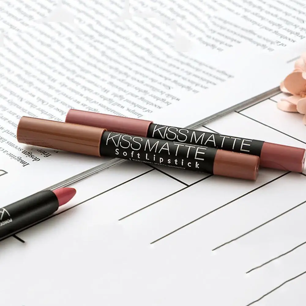 19Color Sexy Kiss Proof Matte Lipstick Longlasting Makeup Pen Lipsticks Lip I2E9 Give Your Lips A Long Lasting Color
