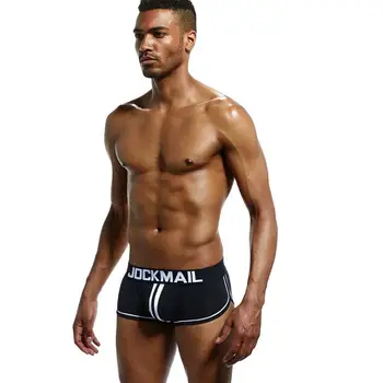 

JOCKMAL Men's cotton underwear sexy buttock men boxers foreign trade sexy pants GAY