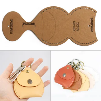 

1Set DIY Kraft Paper Template New Lovely Fashion Creative Coin Purse Leather Craft Pattern DIY Stencil Sewing Pattern 8.5*8.3cm