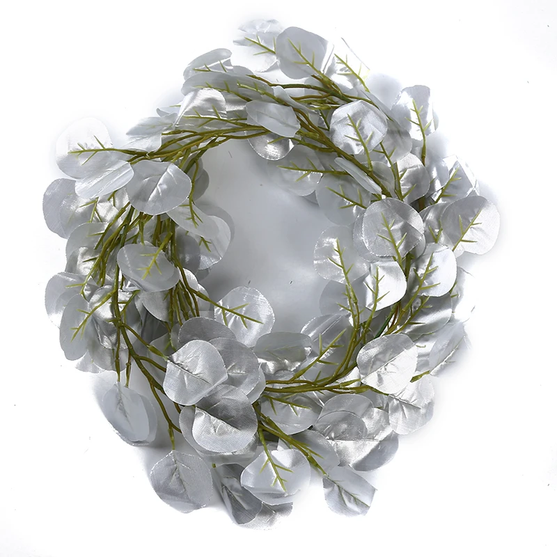 Party Decor Artificial Decoration Vivid Vine Rattan Grape Leaves For Home Garden Artificial Green Eucalyptus Vines Rattan