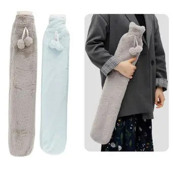

Removable Cover Fur Rubber Hot Water Bottle Extra Long Cold-proof Washable Hot Water Bottles Bag For Waist Hand Foot Warming