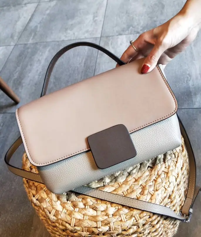 

INS girl sling bags Vintage Genuine Leather Luxury Handbags Women Messenger Bags Designer Shoulder Bag Female Tote Bolsos Mujer