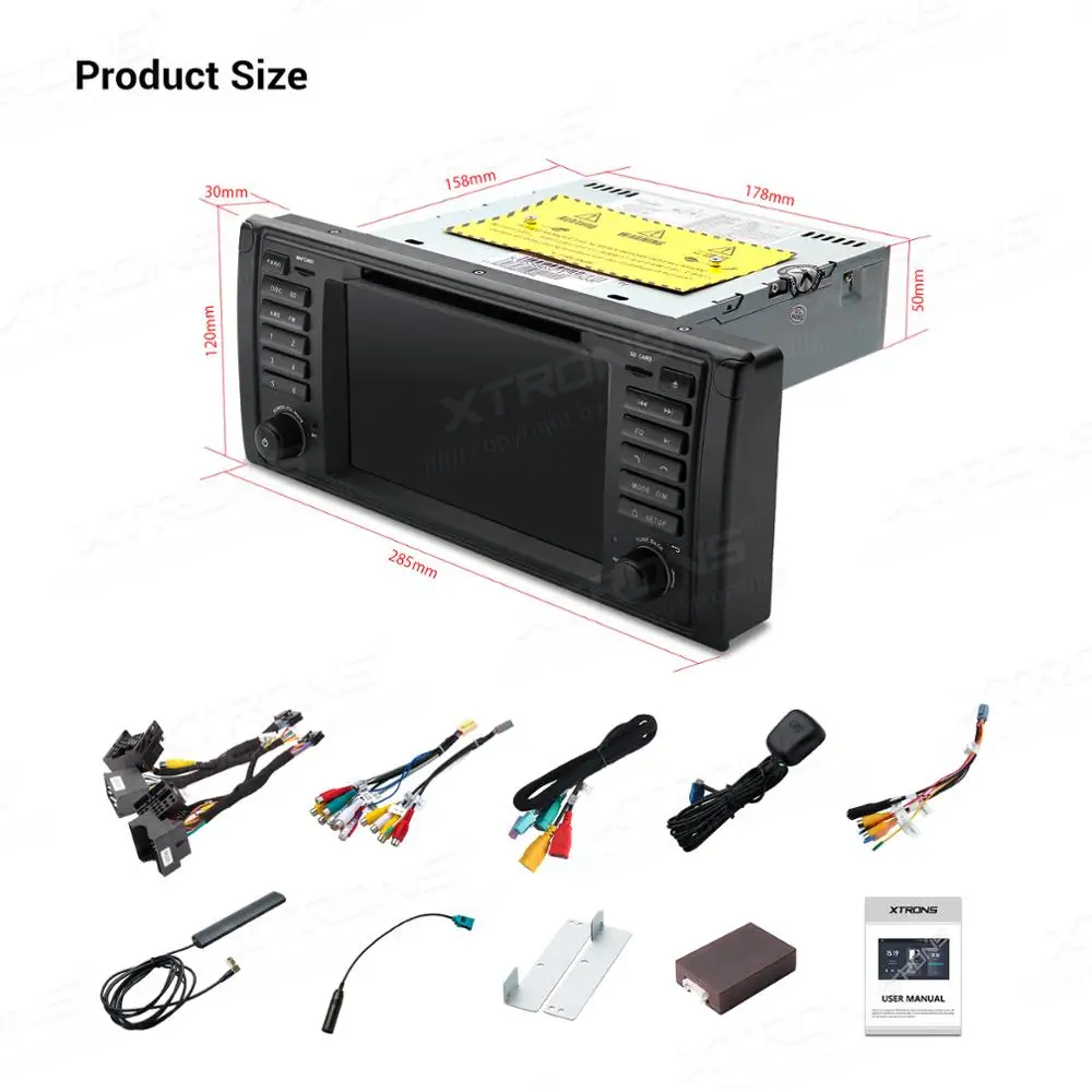 XTRONS автомобильный стерео DVD плеер Qualcomm Bluetooth 5 0 Android 10 PX6 для BMW E39 1995 2003