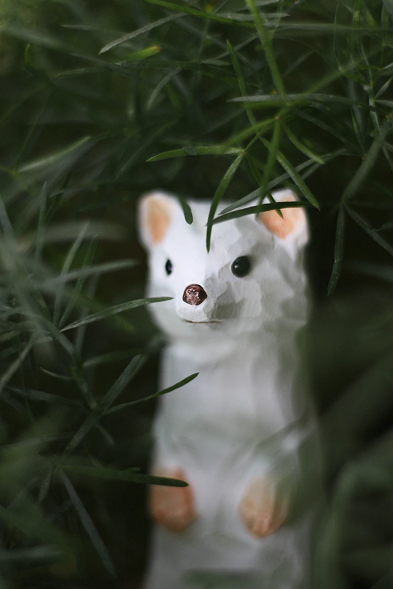 Handmade Wooden Ferret | Ferret Figurine | Wood Carving | Hand Carved