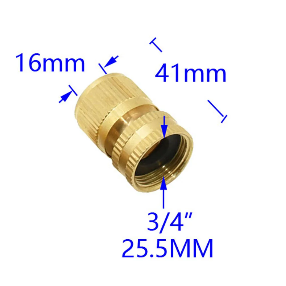 1pc Brass 1/2 3/4" Thread Quick Connector Garden Water Gun Connector Car Washing Machine Male/Female 1/2 3/4"  Tap adapter 
