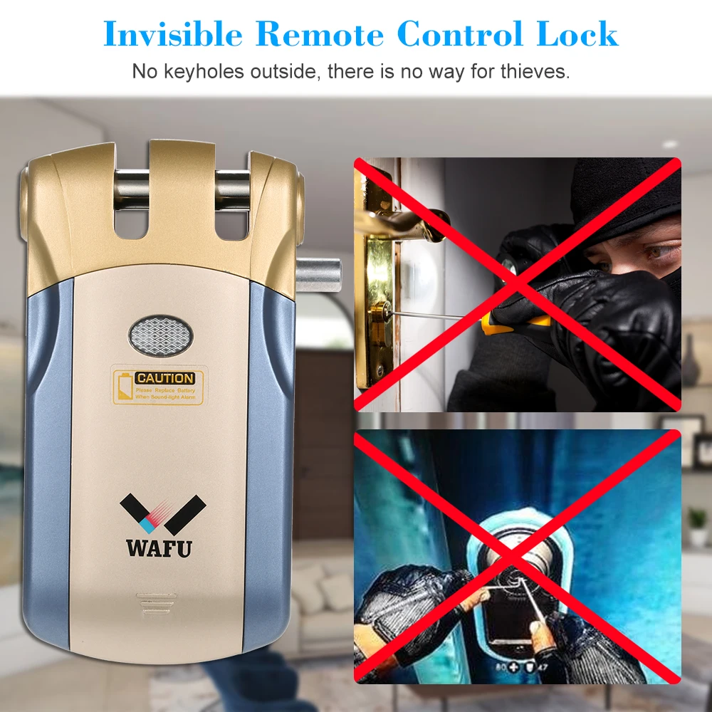 

High Safety Smart Door Lock portable security door lock Door Wireless Control With Remote Control Open & Close Smart Lock