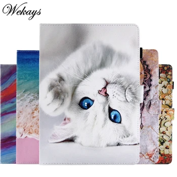 

Cover For Amazon HD8 2017 2016 Cartoon Cat Leather Stand Case For Amazon Kindle Fire HD8 HD 8 2017 2016 8.0" eBook Covers Cases