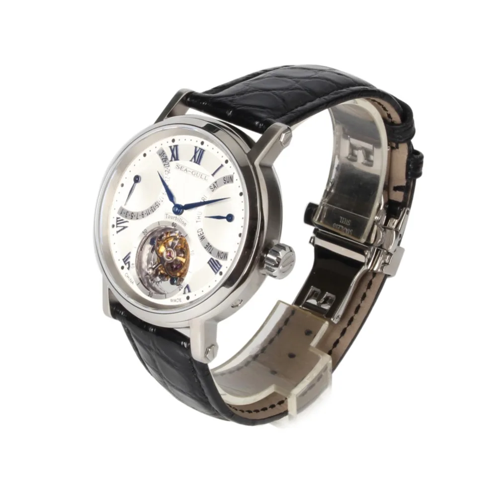 Seagull Tourbillon механический мужской ватсер отображение дня недели и даты 818,924 с оригинальной сертификационной бумагой