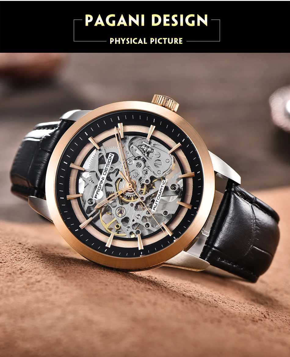 2021 Pagani Design New Men's Luxury Automatic Mechanical Watch Stainless Steel Waterproof Sports Leather Watch Relogio Masculino