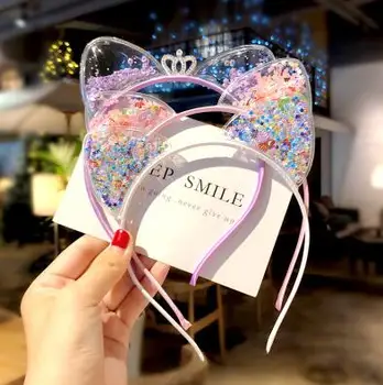 

Cute Cat Ears Headband Baby Girls Hairbands Korean Children Princess Kids Hair Accessories Scrunchie Christmas Gift