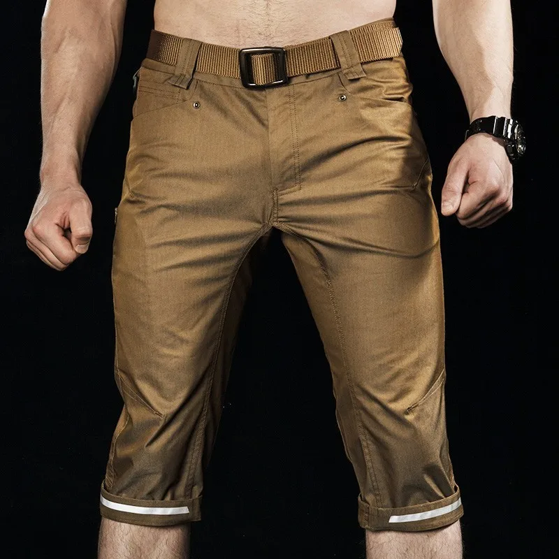 

Army Fan Tactical Shorts Men Summer Hiking Sport Short Trouser Outdoor Training Climb Thin Slim Waterproof Military Cargo Shorts