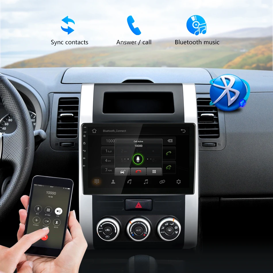 Flash Deal Jansite 10" Car Radio For Nissan X-Trail 2008-2012 4G RDS Android 2G+32G GPS Bluetooth 2.5D Multimedia Video players with frame 14