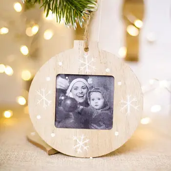 

DIY Wooden Photo Frame Pendant Christmas Ornaments Christmas Wooden Photo Frame Pendant Deer Star New Year Crafts Home Decor