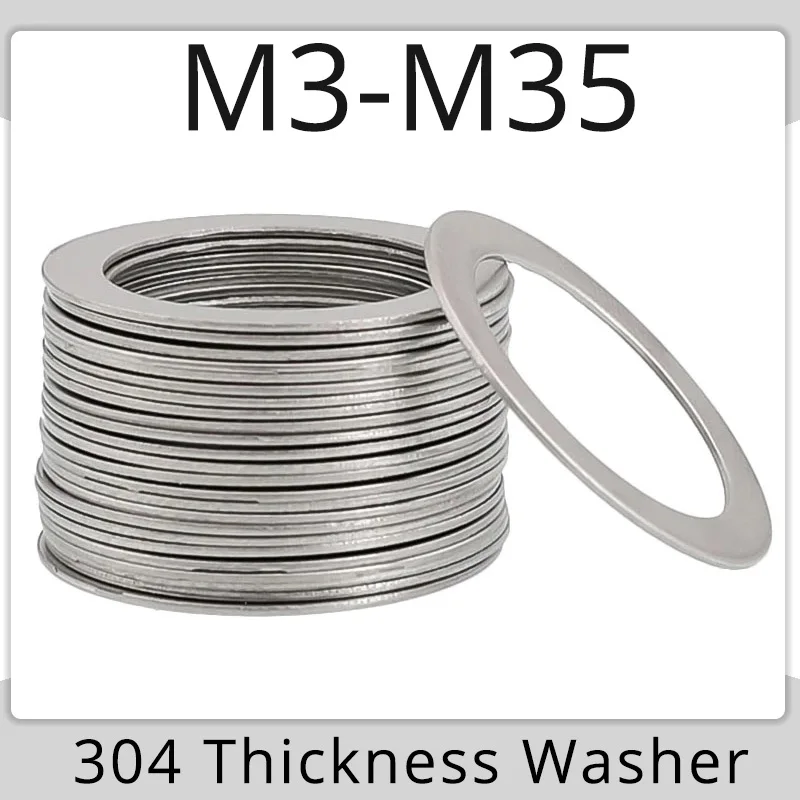 M3-M35 THK 0.1 0.2 0.3 0.5 Flat Washer Ultrathin Gasket Ultra-Thin Shim Thickness 304 Stainless Steel O-ring | Обустройство дома
