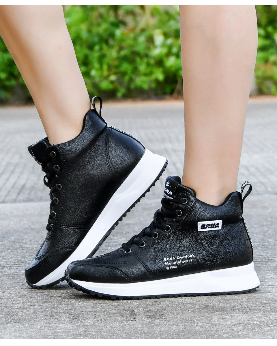 BONA/Новинка года; дизайнерские Короткие Плюшевые ботинки; женские уличные кроссовки для отдыха; женская обувь на толстой подошве; удобная обувь