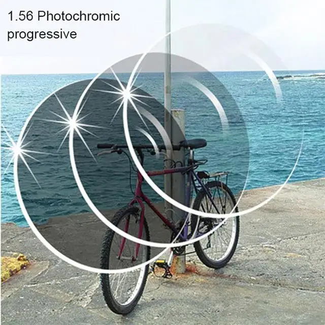 1.56 1.60 1.67 Photochromic Free-form Progressive Aspheric Prescription Lenses Fast and Deep Color Coating Change Performance
