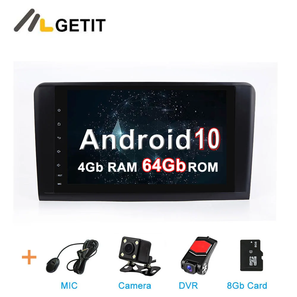 4G CAMERA-DVR-SD " DSP Android 10 стерео Мультимедиа gps радио для Mercedes/Benz GL ML Класс W164 ML350 ML500 X164 GL320 с Wifi BT - Цвет: 4G CAMERA-DVR-SD