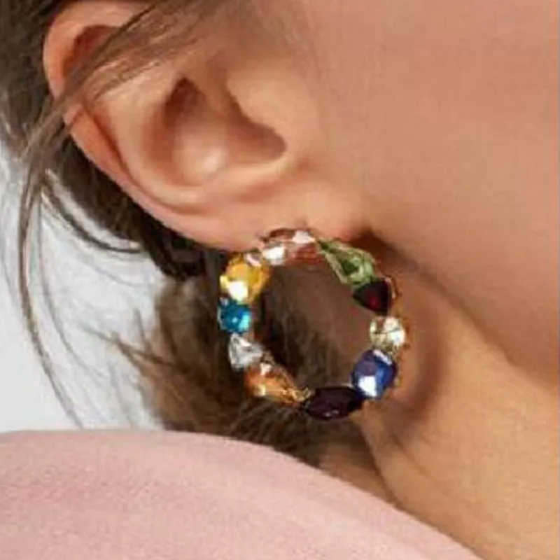 

2019 speed sells explosive models wild temperament full circle big circle earrings