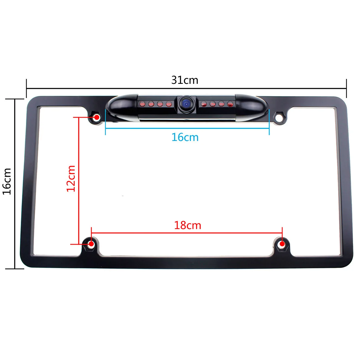

Wholesale American-Style License Plate Rear View Webcam Frame-OEM with Night Vision Car Reversing Camera 170 Large Wide-angle