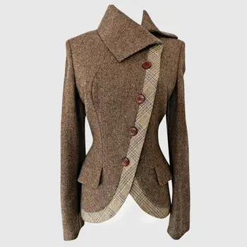 

Jacket Women Spring Warm Sexy Vintage Diagonal Side Thick Coat Plus Size 4XL Chaqueta Mujer Veste Femme Kurtka Bolerko Free Ship