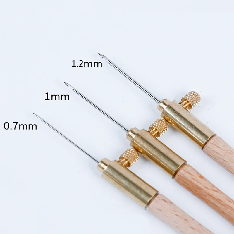 Лидер продаж крючки для вязания с деревянной ручкой инструменты 3 иглами