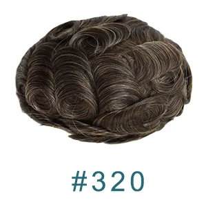 Eversilky мужской парик все поли кожи замена волос системы Toupee натуральные человеческие волосы - Парик Цвет: 320 #