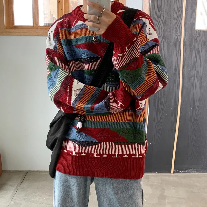 

2019 Japanese Autumn New Korean Version Of The Large Size Loose Round Neck Knit Thickening Wear Casual Wild Couple Sweater