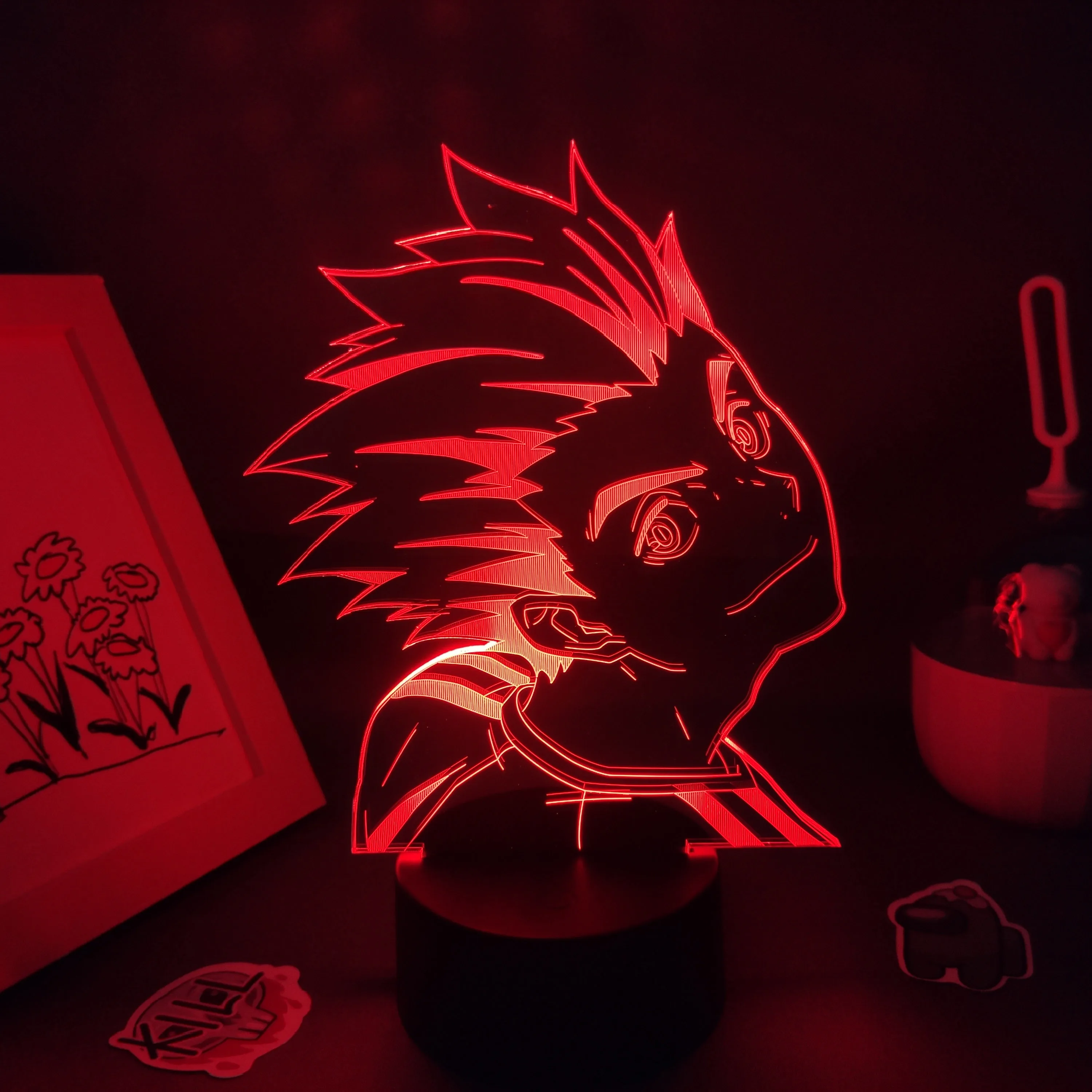 

Kotaru Bokuto Anime Haikyuu Figure Night Lights Manga Gift Lava Lamp Bedroom Table Desk Decoration Indoor Holiday Lighting Decor