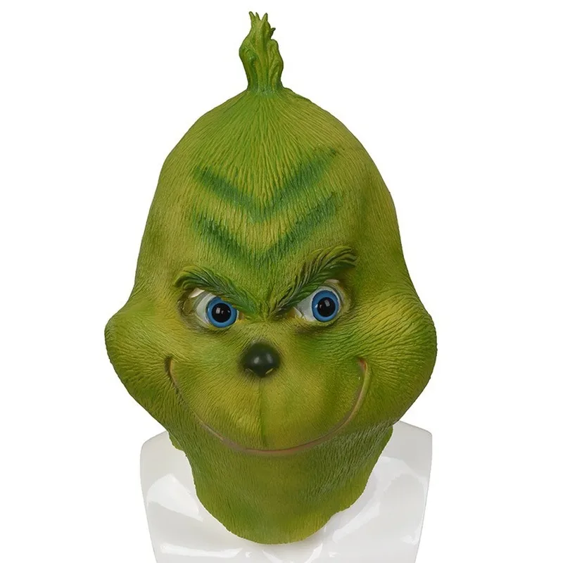 Смешная латексная маска на всю голову на Рождество Grinch, карнавальный костюм на Хэллоуин, Вечерние Маски для взрослых, карнавальные маски для лица Grinch