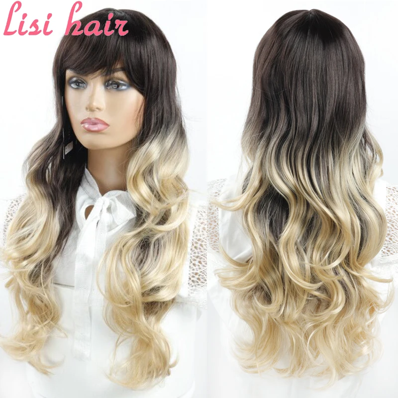 Парик из высокотемпературного волокна LISI HAIR парики с волнистыми длинными