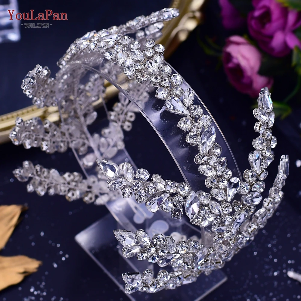 Wedding hair accessories tiara crown rhinestone headpiece headband for Women Bride bridal headwear hair accessory hair headdress hair band crown