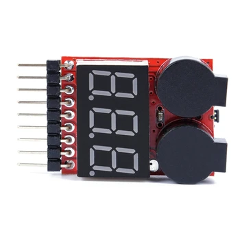 

Lipo Battery Voltage Tester Volt Meter Monitor Buzzer Alarm 1-8S3.7V-30V Digital Low Buzzer Alarm RC Voltage Meter Monitor Teste
