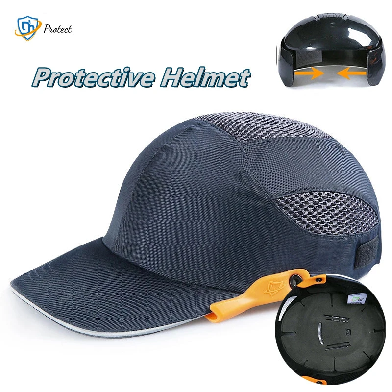 2021 New Safety Bump Cap Hard Inner Shell Protective Helmet Baseball Hat Style For Work Factory Shop Carrying Head Protection safety clothing