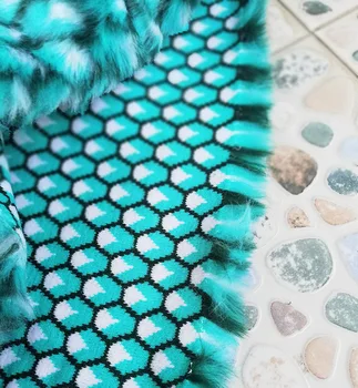 

High quality Color jacquard rabbit faux fur fabric,170cmX45cm(half yard)/pcs