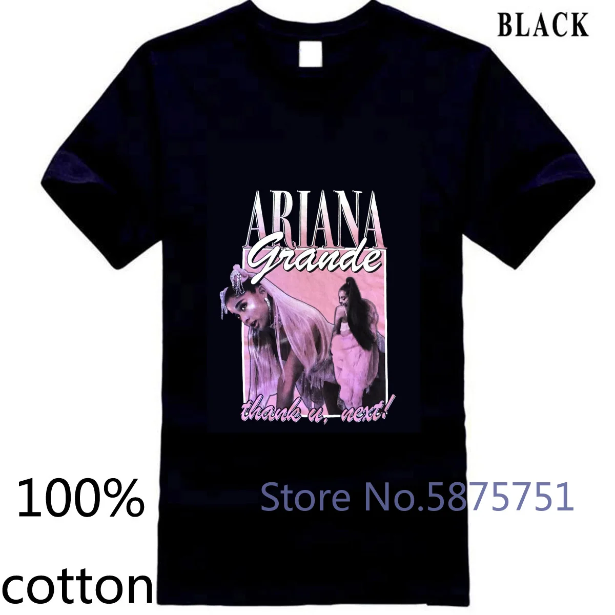 Футболка Ariana Grande Sweetner World Tour Merch Thank U Мужская футболка в стиле хип-хоп 100% хлопок |