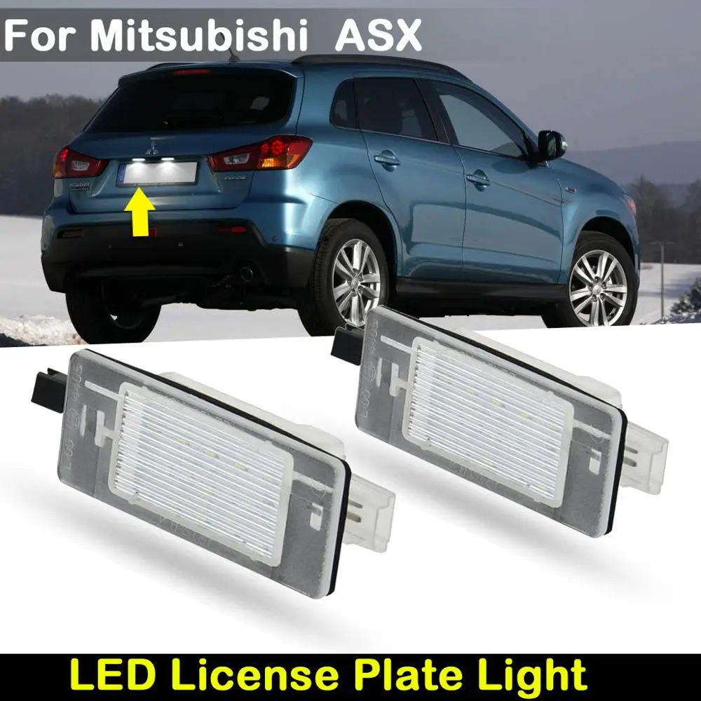 Для Mitsubishi ASX 2011 2014 Автомобильный задний белый светодиодный светильник номерного