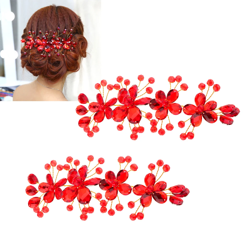 2 шт./упаковка заколки для волос с цветком сливы|Украшения волос| |