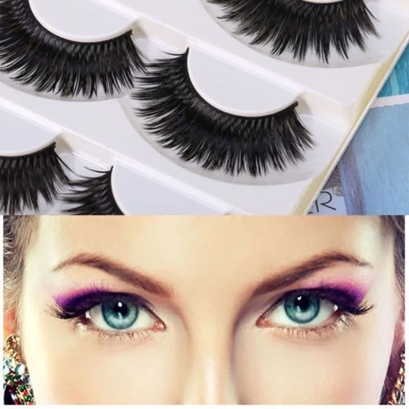 

5 Pairs Long Fake Eye Lashes Handmadethick False Eye