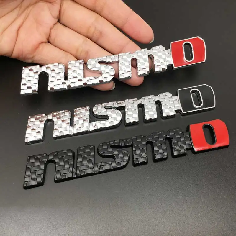 3D Metal Nismo Sticker Car Rear Trunk Body Emblem Sticker Trim Per Nissan Nismo Tiida Teana Skyline Juke X-Trail Almera Qashqai