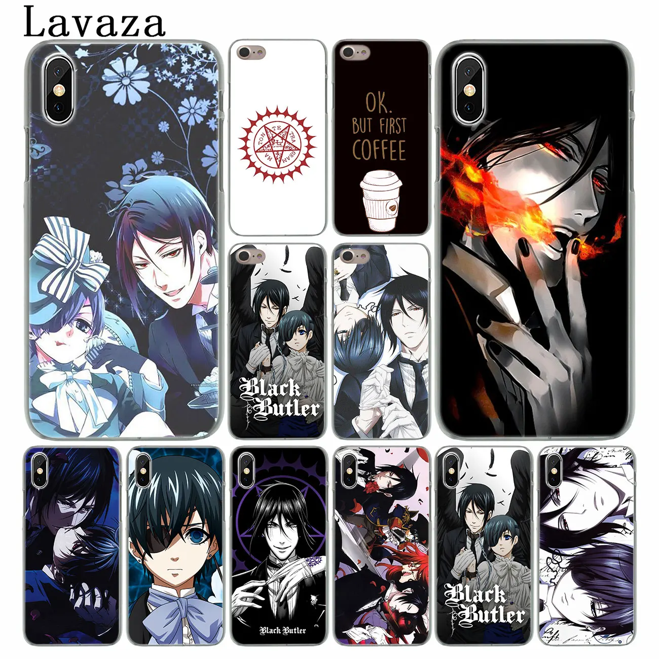 Lavaza Черный Дворецкий куросицудзи жесткий чехол для телефона iPhone XR XS X 11 Pro Max 10 7 8 6S 5