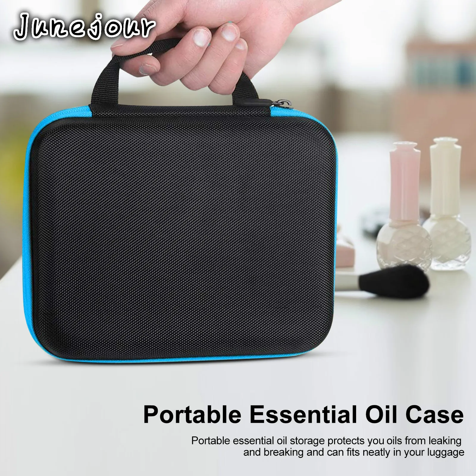 

30/60 Slots Essential Oil Bag Nail Storage Case Portable Makeup Perfume Storage Box Essential Oil Bottle Organizer