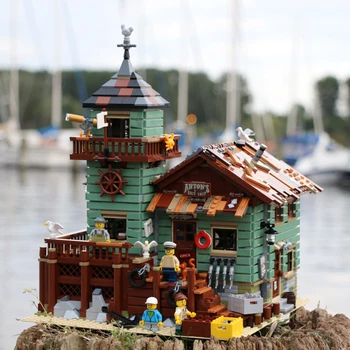 

Lepinblocks 16050 The Old Fishing Store lepining City Creator Street View MOC Model Building Blocks Compatible with 21310