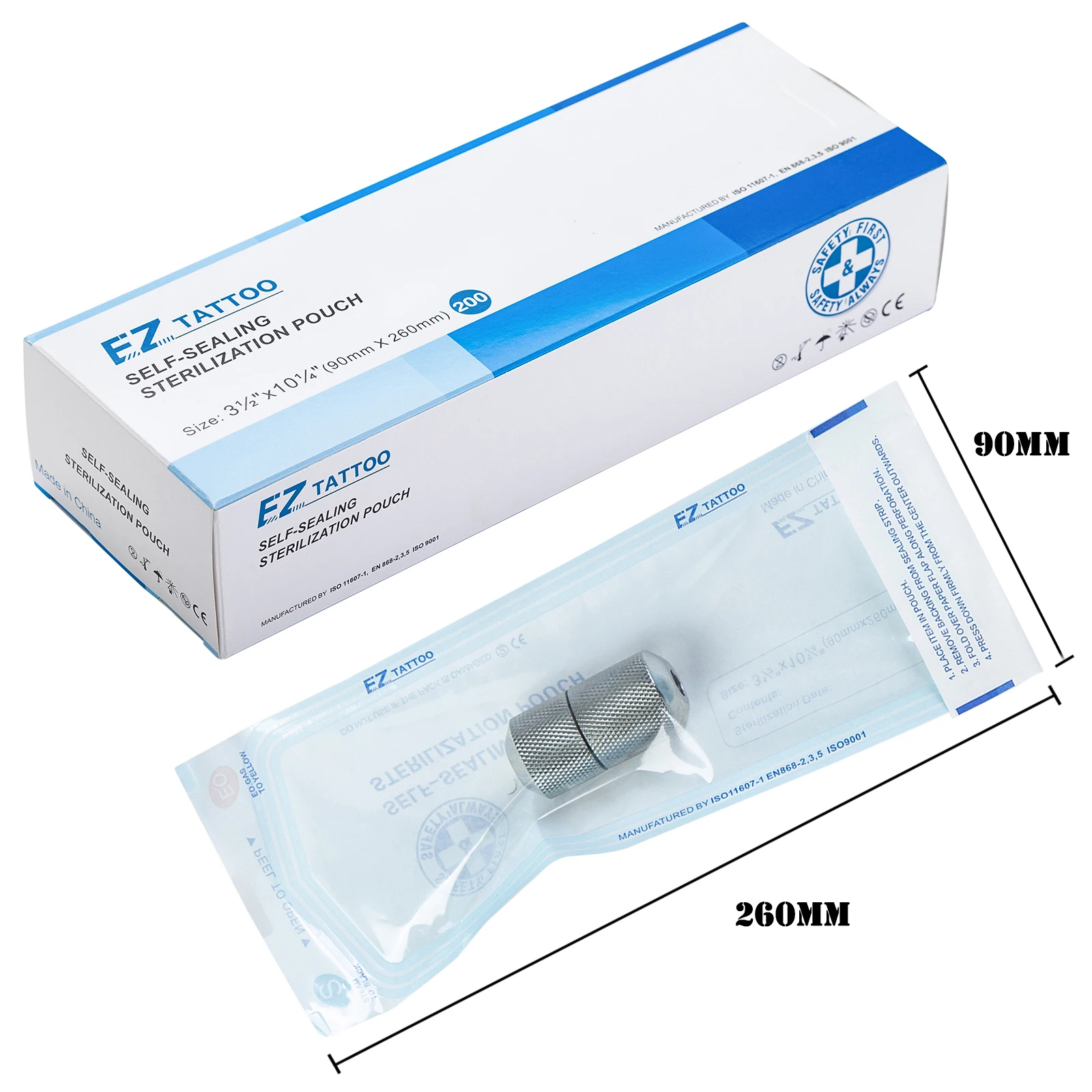 Sterilization Pouches  Multiple Sizes (200/box) -Primo Dental Products