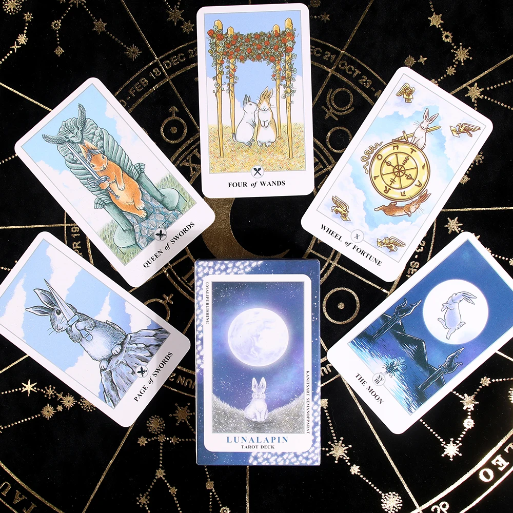 

Lunalapin Tarot Deck A 81-карточный палубный руководитель PDF карты Tarot Witchcraft религия гадания инструмент для начинающих гадания карточная игра