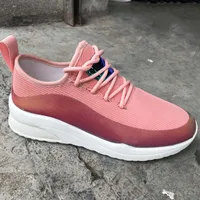 Women Walking Shoes Hot New Leather Breathable Knit Ladies Mix Colors Sneakers Soft Platform Lace Up Trainers Tenis Feminino