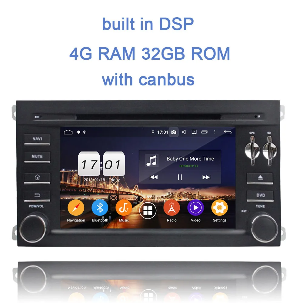 4GB 32GB with canbus PX6 Android 9,0 Bluetooth 4,2 4 Гб ОЗУ+ 64 Гб 8 ядерный автомобильный dvd-плеер для PORSCHE Cayenne 2006-2010 Wifi радио gps ГЛОНАСС карта - Цвет: 4GB 32GB with canbus
