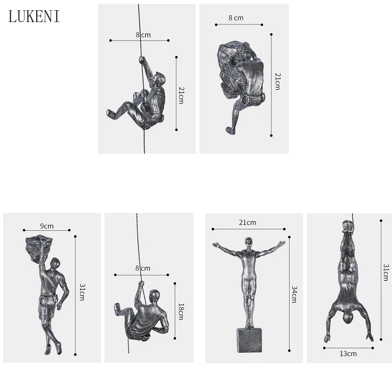 Custom Colors Retro Rock Climbing Character Sculpture Wall Hanging Background Wall Home Decoration Hanging Climbing Statue Custom Colors Retro Rock Climbing Character Sculpture Wall Hanging Background Wall Home Decoration Hanging Climbing Statue