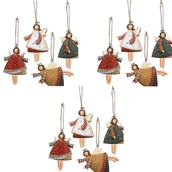 

Dancing Metal Angels Decor, Various Colors, Christmas Ornaments Angel Dancing Christmas Tree Ornaments, 12 Per Set